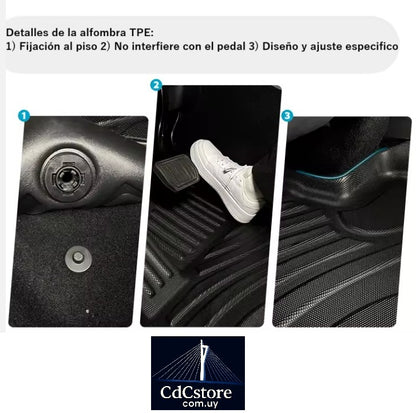 Alfombra bandeja TPU de BYD Yuan Pro y alfombra de valija