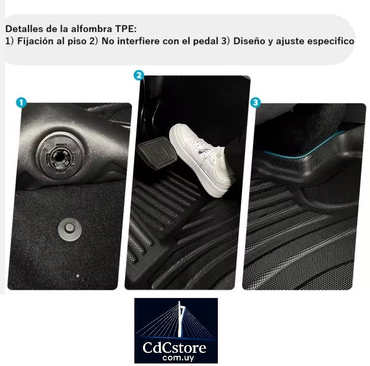 Alfombra bandeja TPU de BYD Dolphin y alfombra de valija